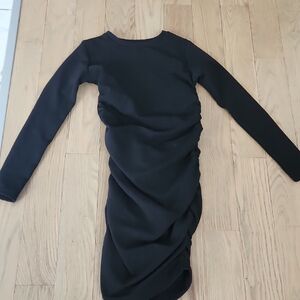 Urvan Outfitters- Elegant Black Long Sleeve Dress Kids